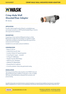 Crimp Male Wall Mounted Riser Adaptor
