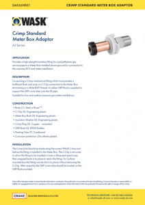 Crimp Standard Meter Box Adaptor