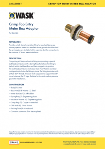 Crimp Top Entry Meter Box Adaptor