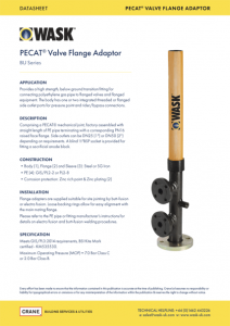 PECAT Valve Flange Adaptor Datasheet