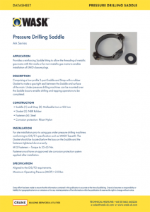 Pressure Drilling Saddle AA Series Datasheet