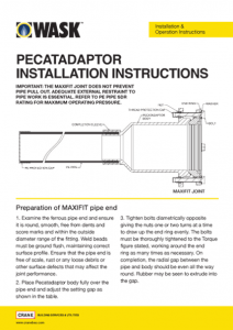 Pecatadaptor Installation Instructions