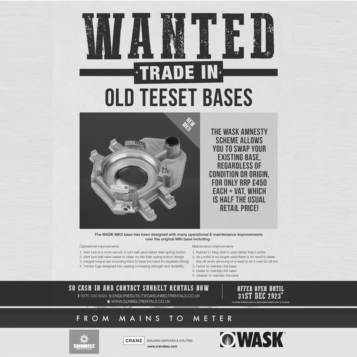 Obsoletion of WASK® MKI Base Spares - WASK