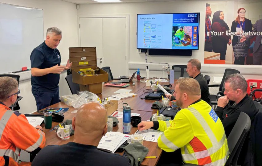 The Cadent team learning about Sperryn meter box kits